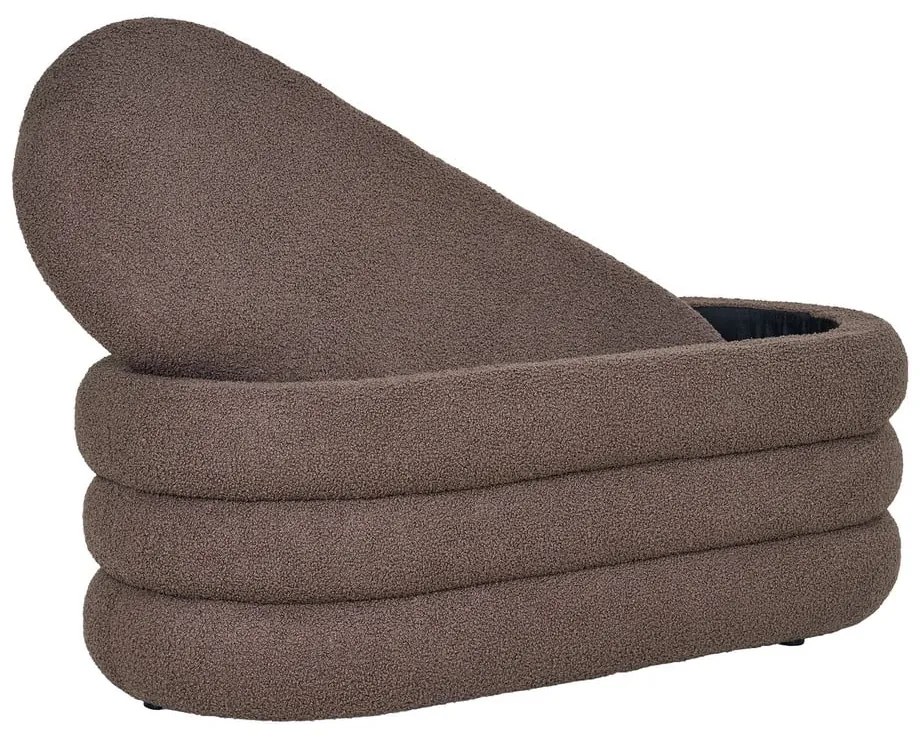 Panca marrone in tessuto bouclé Dartford - House Nordic