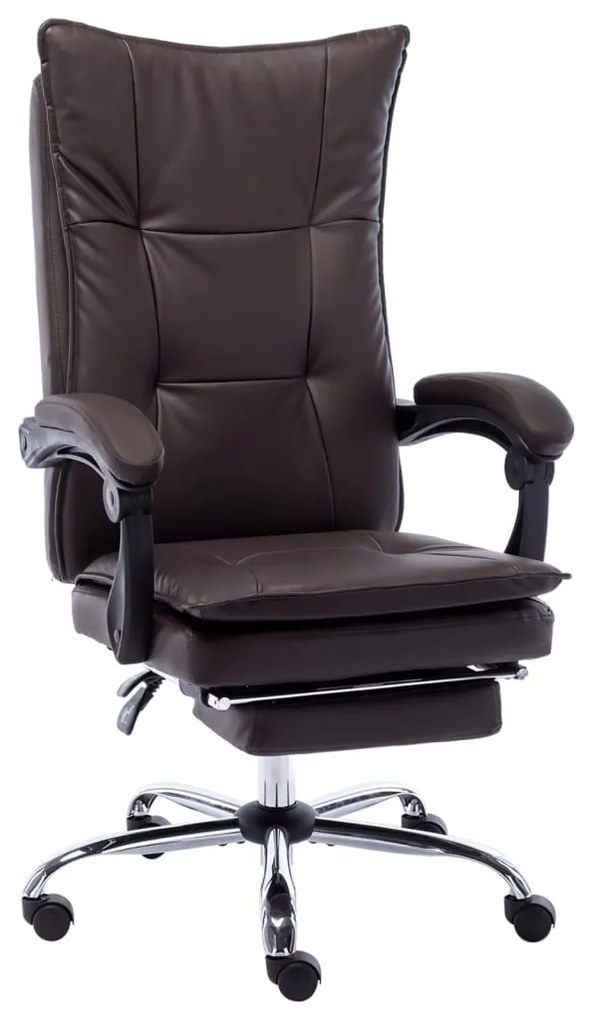 Sedia Da Ufficio Marrone İn Similpelle /
