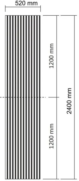 BATH DELUXE 54-240-11-86-12 - Pannello acustico VASALUND 240x52 cm rovere
