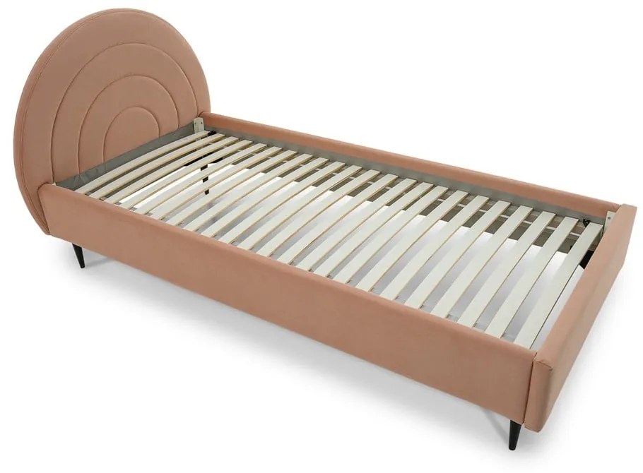 Letto rosa per bambini con contenitore 120x200 cm Rainbow - Scandic