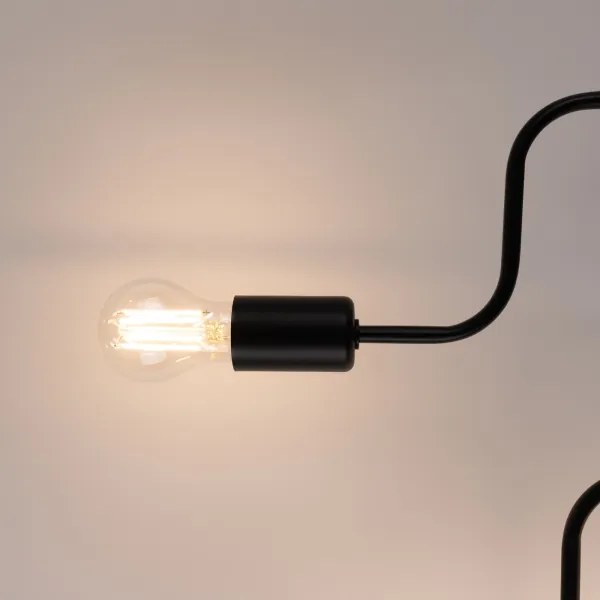 Sollux SL.1447 - Lampadario a plafone VECTOR 6xE27/15W/230V nero