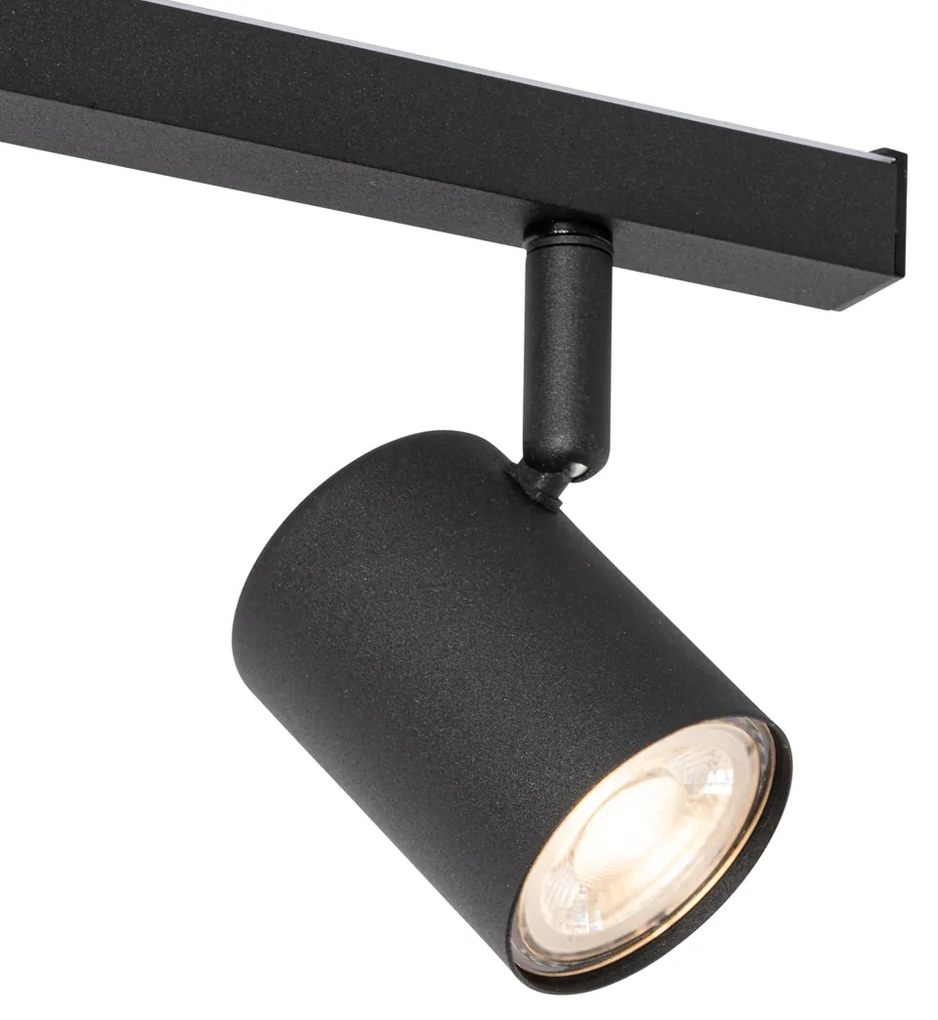 Faretto da soffitto nero GU10 50mm 3 luci con retroilluminazione - Back Up