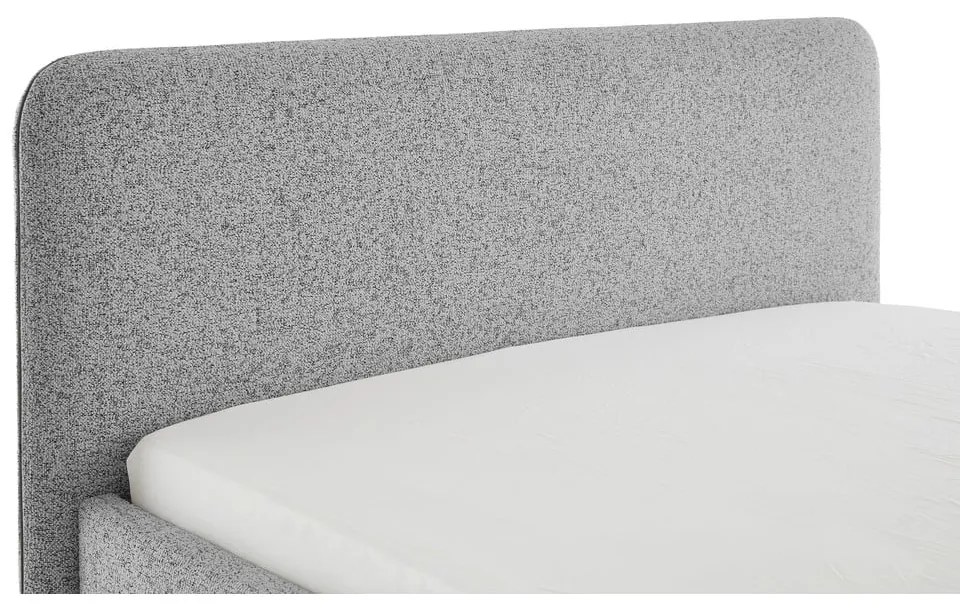 Letto matrimoniale imbottito grigio chiaro rete non inclusa 180x200 cm Primo – Meise Möbel