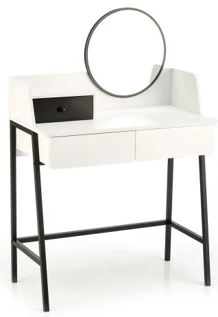 Tavolino da toilette AGNES 120x80 cm bianco/nero