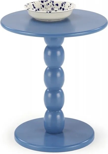 Tavolino da caffè rotondo Cirilla in blu - ø40/h47 cm