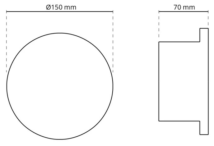 Applique Tonda da Parete in Gesso Pitturabile, G9 Materiale Gesso