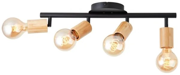 Brilliant - Faretto 4xE27/28W/230V bambù