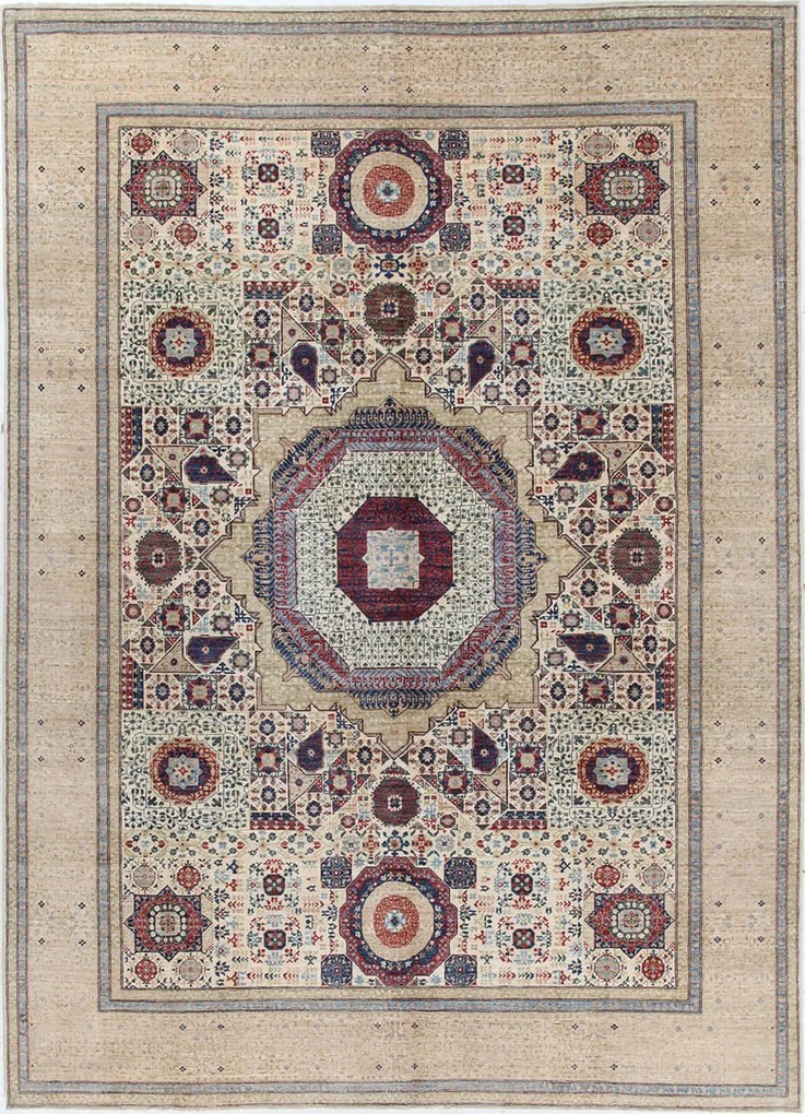 Mamluk Tappeto orientale 370 x 270 (Pakistan) Annodato A Mano