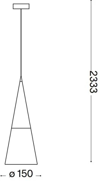 Ideal Lux - Lampadario LED a sospensione con filo CONO 1xGU10/7W/230V diametro 15 cm cromo