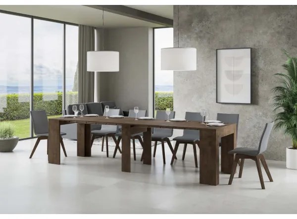 Consolle allungabile 90x49 cm New Extra Noce fino a 307 cm