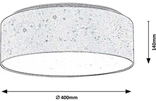 Rabalux - Plafoniera LED/22W/230V grigia