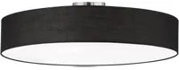 Plafoniera Soffitto Interno Tonda 10W 5 Luci Diffusore Tessuto Nero GD Trio