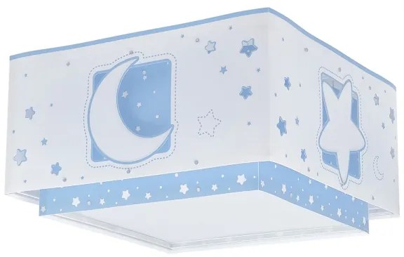 Dalber 63236T - Plafoniera per bambini MOONLIGHT 2xE27/60W/230V blu