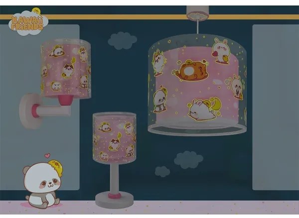 Dalber 41761S - Lampada LED per bambini KAWAII FRIENDS 1xG4/4W/230V rosa