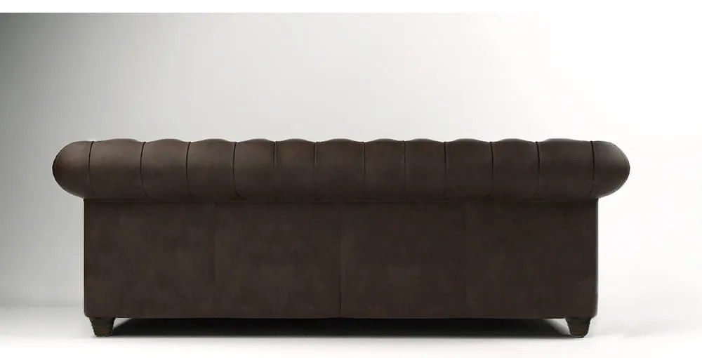 Divano in velluto marrone scuro 230 cm Cambridge - Ropez