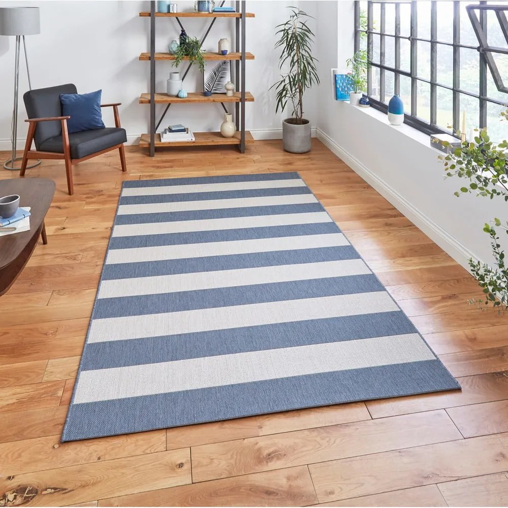 Tappeto per esterni blu/beige 230x160 cm Santa Monica - Think Rugs
