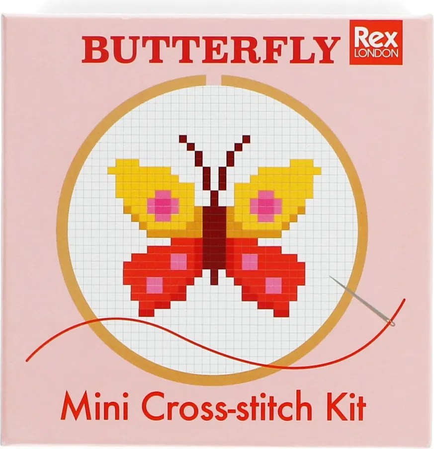 Set creativo punto-croce Cross-stitch Kit Butterfly - Rex London