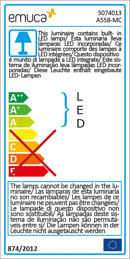Barra Appendiabili per Armadio a Batteria 40,8-55,8 cm con LED Bianco Naturale e Sensore di Movimento Emuca Moka...