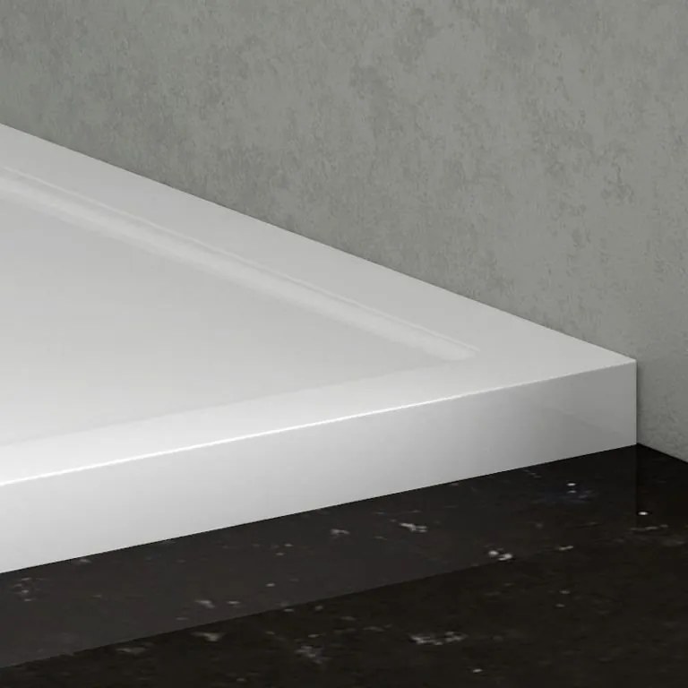 Piatto doccia 120x80 acrilico bianco slim - KAMALU