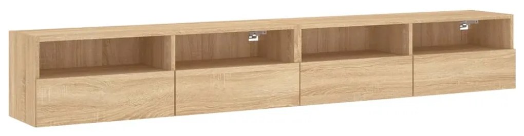 Mobili tv muro 2pz rovere sonoma 100x30x30 cm legno multistrato