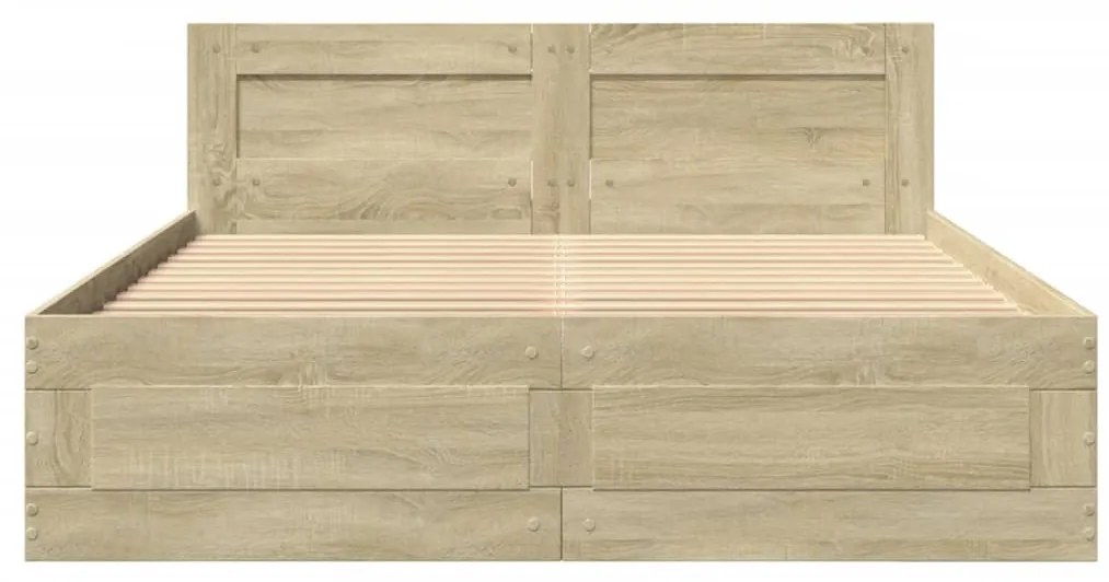 Giroletto testiera rovere sonoma 135x190 cm legno multistrato