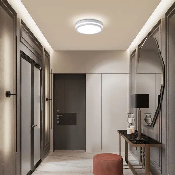 Brilagi - Lampada LED da esterno con sensore BENE LED/24W/230V Ø 26 cm bianca IP54