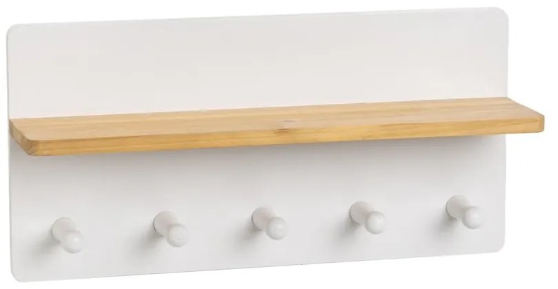 Appendiabiti da parete bianco con ripiano - Casa Selección
