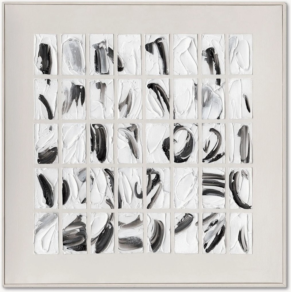 Quadro dipinto a mano con cornice in legno Peirce