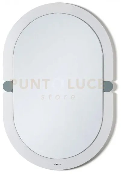 Specchio moderno da parete alchimia ovale bianco marmo/verde marino...