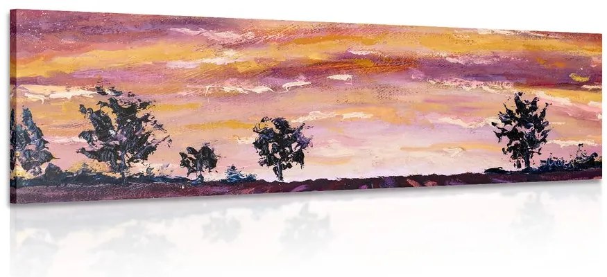 Quadro su tela – Dipinto a olio di un campo di lavanda