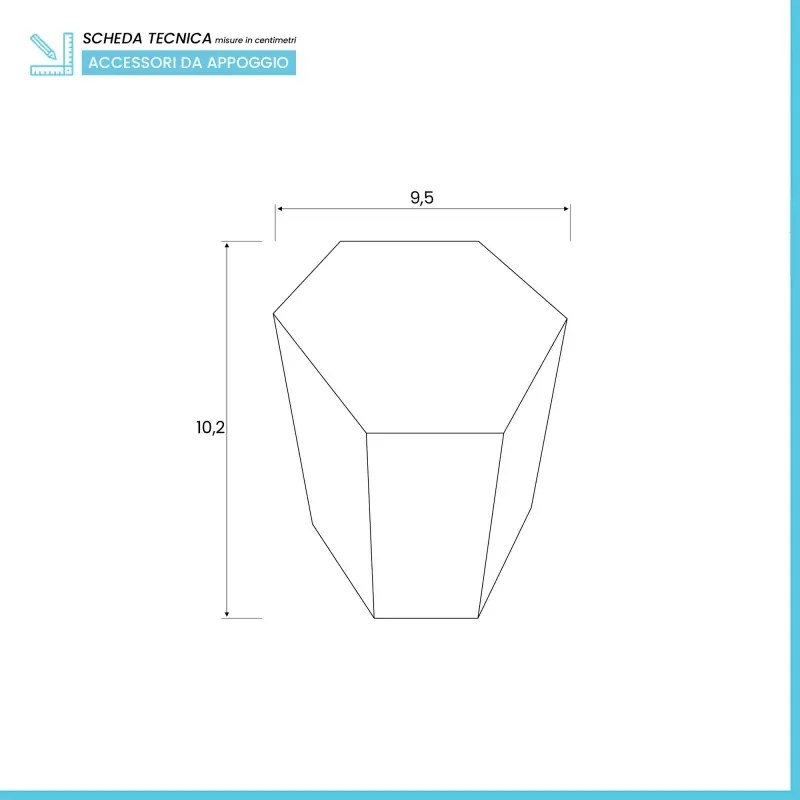 Portaspazzolino Grigio Trasparente In Plastica ABS Diamante