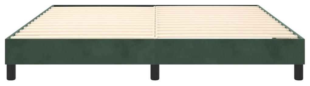 Giroletto a molle verde scuro 160x200 cm in velluto