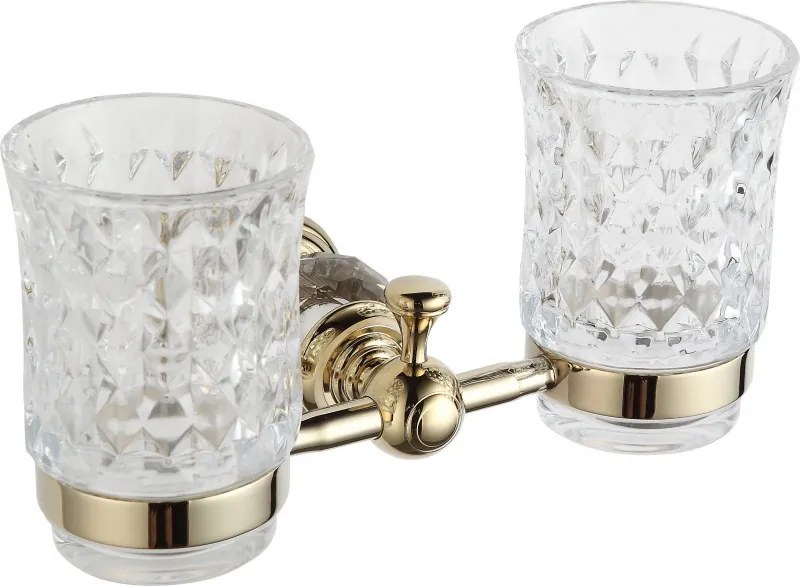 Mexen Estela doppio portaspazzolini, dorato - 7011552-50