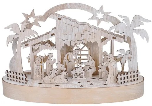 Solight 1v275 - Decorazione natalizia LED LED/2xAA/bianco caldo presepe