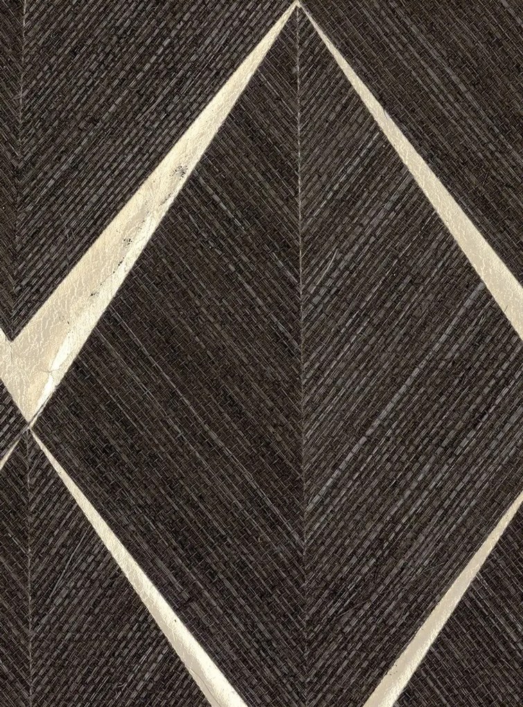 CMO Paris Tapete Sisal Losange - Noir/ Or