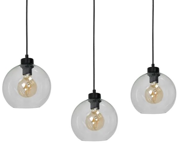 Lampadario su filo SOFIA 3xE27/60W/230V trasparente