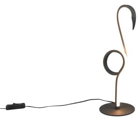 Lampada da tavolo nera (altezza totale 35 cm) Ingo – Reality