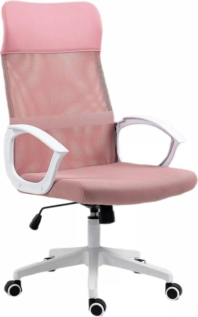 Sedia da ufficio Q-026 rosa – 59x50x107 cm