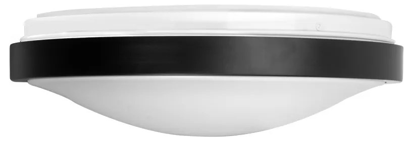 Plafoniera 2xE27 Nera IP44 - Ø330mm da soffitto e parete Base Doppia E27