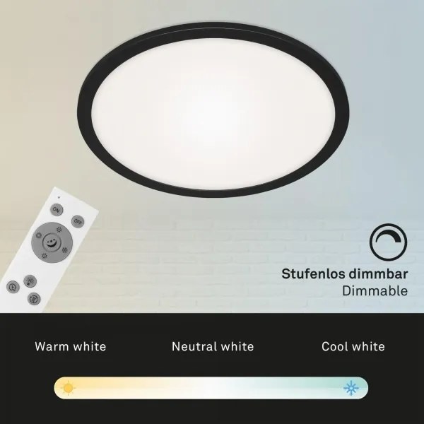 Briloner 7168-015 - Plafoniera LED dimmerabile PIATTO LED/22W/230V nero + +TC