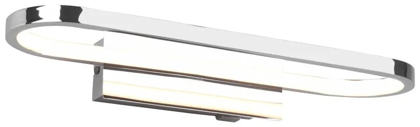Lampada da parete a LED in argento lucido (lunghezza 40 cm) Gianni - Trio