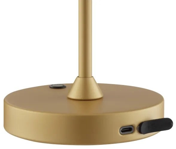 Brilliant - Lampada da tavolo LED dimmerabile ricaricabile a sfioramento ELORA LED/2,5W/5V 2700K IP44 dorata