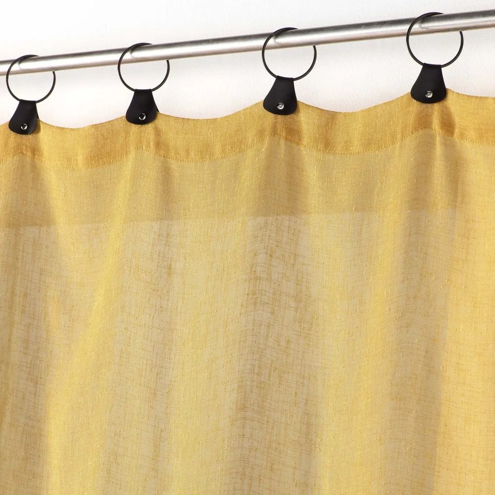 Tenda in voile giallo 140x240 cm Linka - douceur d'intérieur