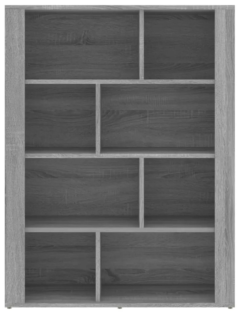 Credenza Grigio Sonoma 80x30x106 cm in Legno Multistrato