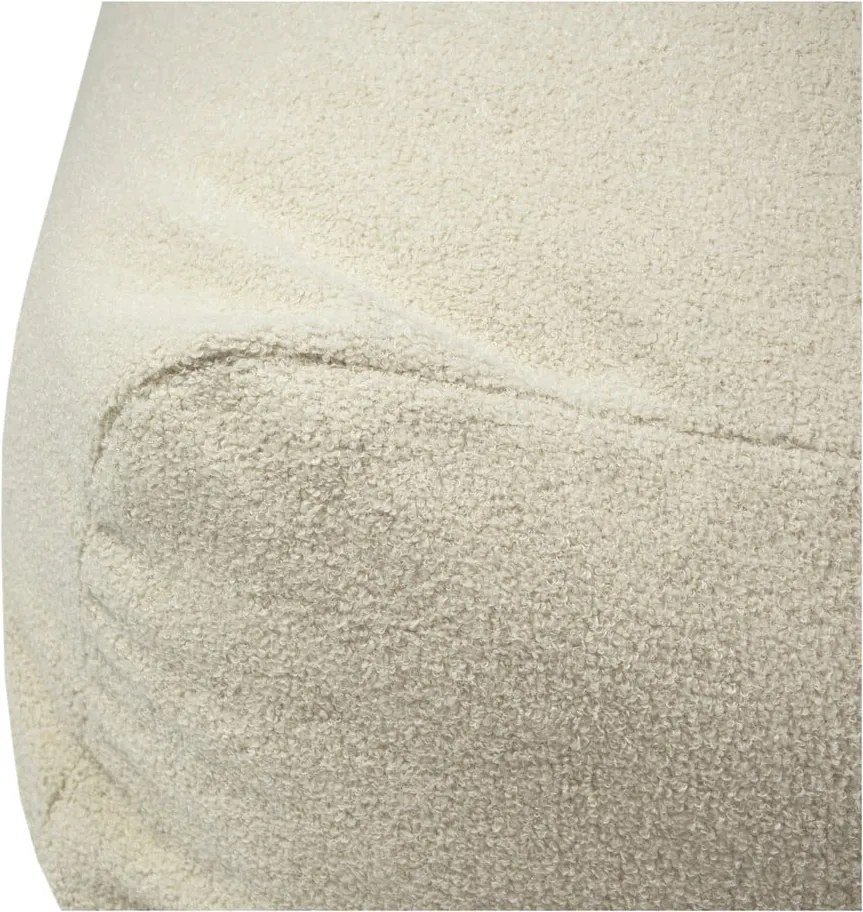 Puof a sacco color crema con rivestimento in bouclé Snug 100 – SLOWDOWN
