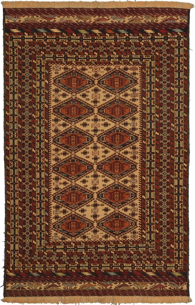 Kilim Tappeto orientale 200 x 130 Beige (Afghanistan) Tessuto A Mano