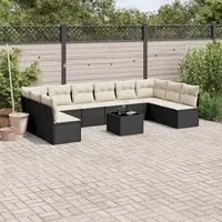 Set Divani da Giardino 11 pz con Cuscini in Polyrattan Nerocod mxl 90364