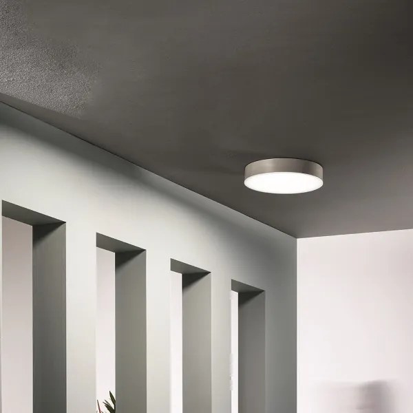 Plafoniera LED per esterni NILO in Abs Silver D32 cm
