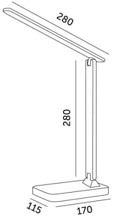 Lampada da tavolo LED dimmerabile NOBLITE N LED/7W/230V 3000/4000/6500K nero