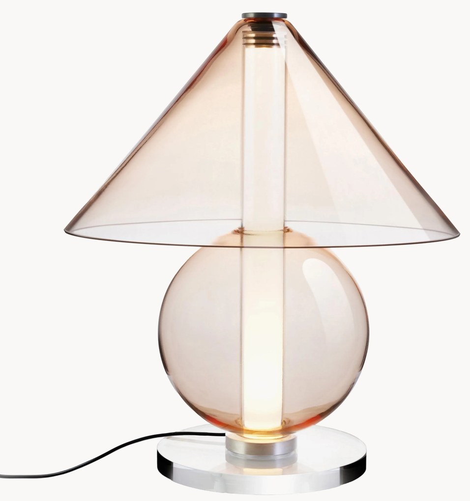 Lampada da tavolo a LED in vetro soffiato con luce regolabile Fragile